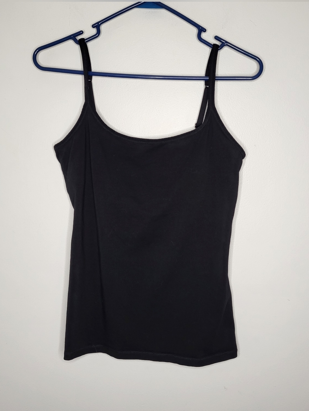 PACT Apparel Organic Cotton Black Camisole Tank Built-In Bra Size L